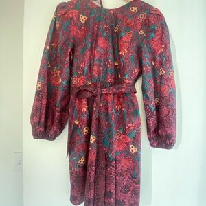 CELINA MOON Pink and Teal Floral Garment